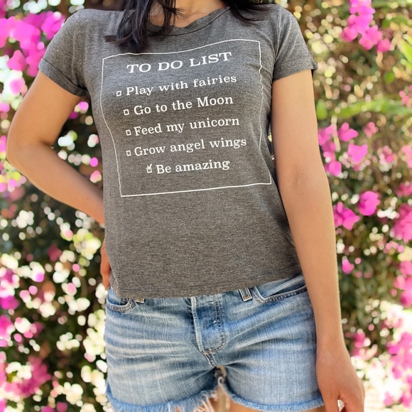 To Do List Charcoal Graphic Tee - Picture 2 of 3